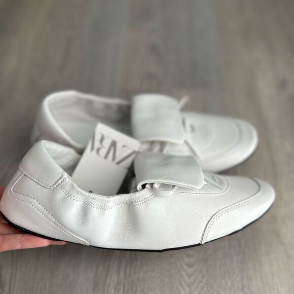 ZARA LACE-UP LOW HEEL LEATHER SHOES - Picture 15 of 16